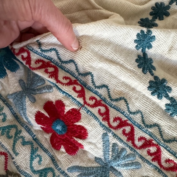 Johnny Was Biya Embroidered Colorful Boho open flowy cardigan - Size S - Picture 5 of 8